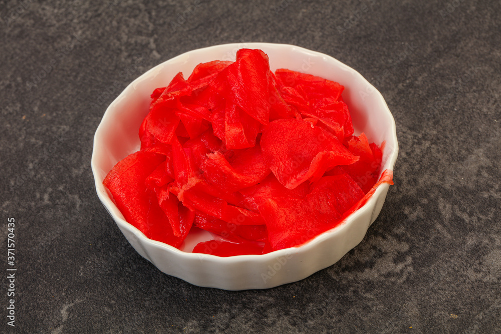 Asian cuisine marinated ginger root Asian cuisine marinated ginger root