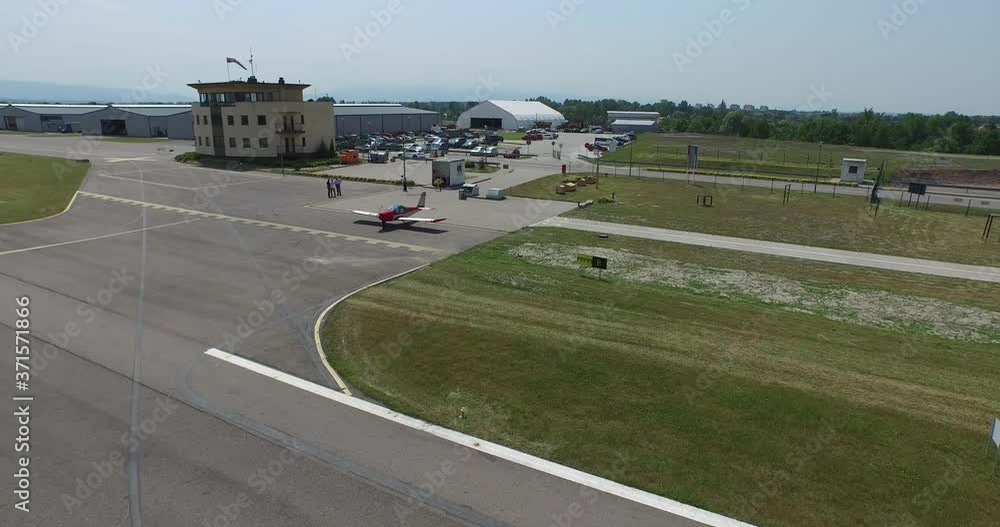 Aerial View Over A Small Airport Aerial View Over A Small Airport