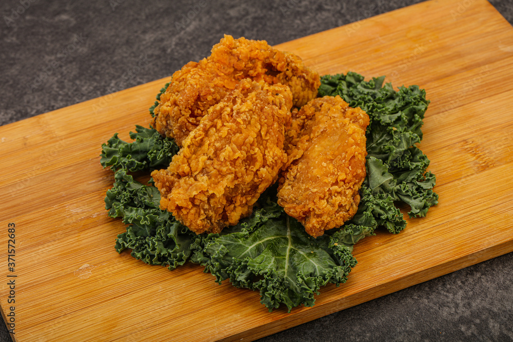 Hot fried crispy chicken wings Hot fried crispy chicken wings