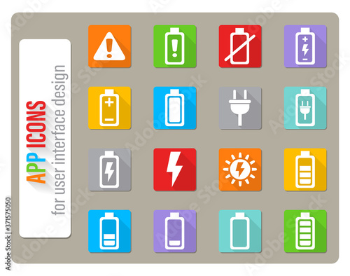 battery icon set