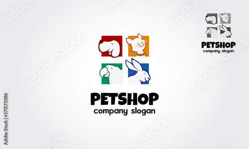 Pet Shop Vector Logo Illustration is a clean and professional logo template suitable for any business or personal identity related to animal lovers, pet shops, veterinary clinics, etc.