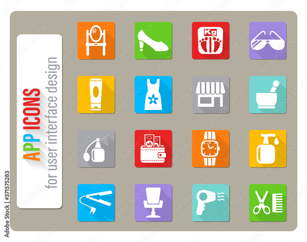 beauty salon icon set beauty salon icon set