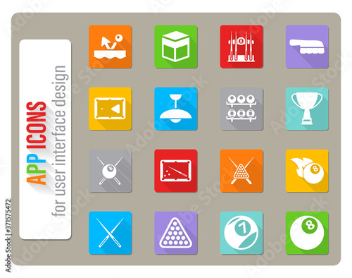 Billiards simply icons