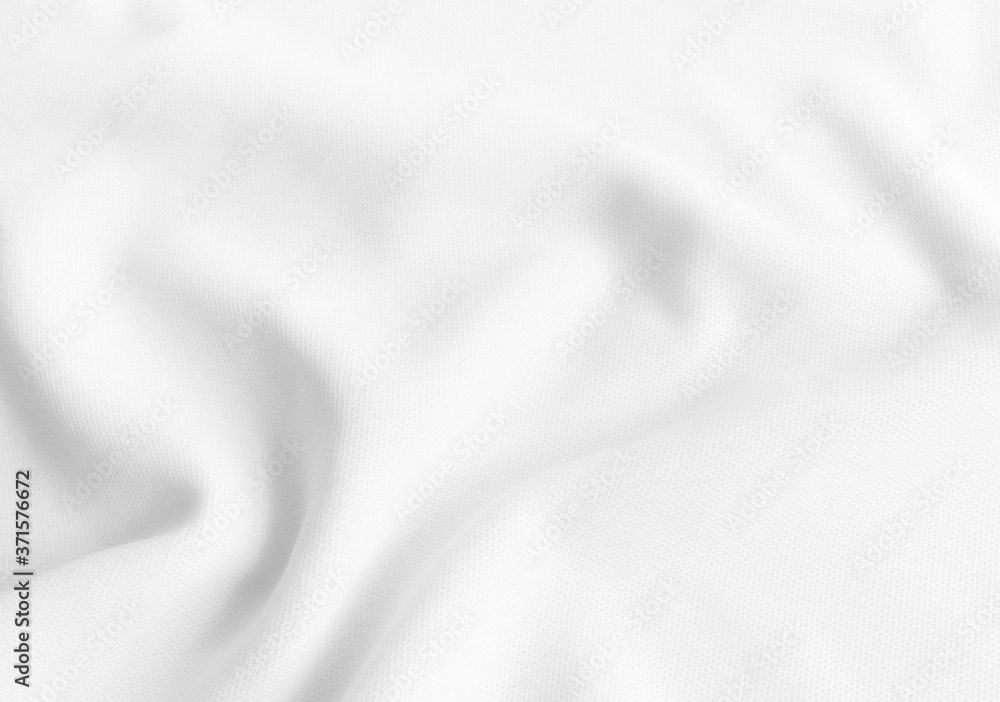 White abstract wavy clothes background. fabric texture