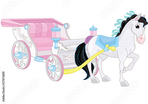 Fairytale pink carriage