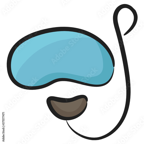 
Trendy style of scuba mask, underwater diving equipment icon
