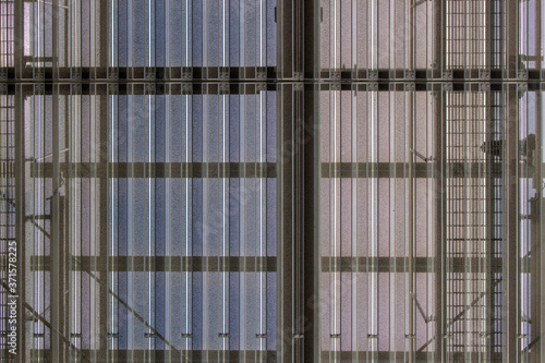 Wallpaper Mural Wall design with metal grid plates Torontodigital.ca