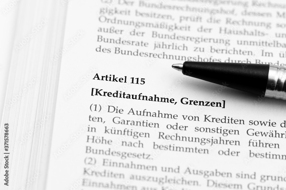 Obraz premium Kreditaufnahme Grundgesetzartikel 155