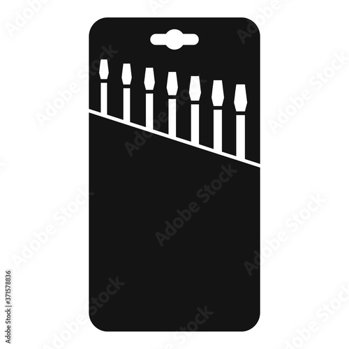 Watch repair screwdriver set icon. Simple illustration of watch repair screwdriver set vector icon for web design isolated on white background