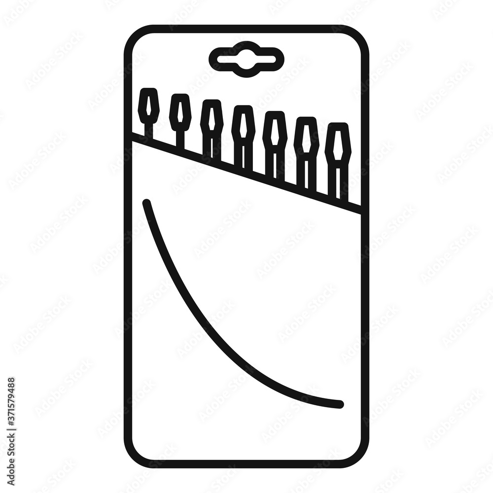 Watch repair screwdriver set icon. Outline watch repair screwdriver set vector icon for web design isolated on white background Watch repair screwdriver set icon. Outline watch repair screwdriver set vector icon for web design isolated on white background