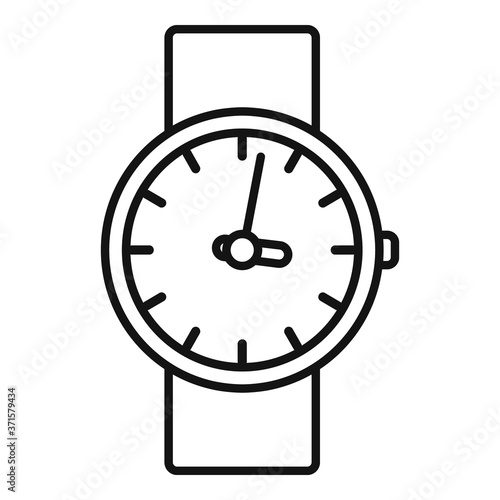 Leather watch repair icon. Outline leather watch repair vector icon for web design isolated on white background