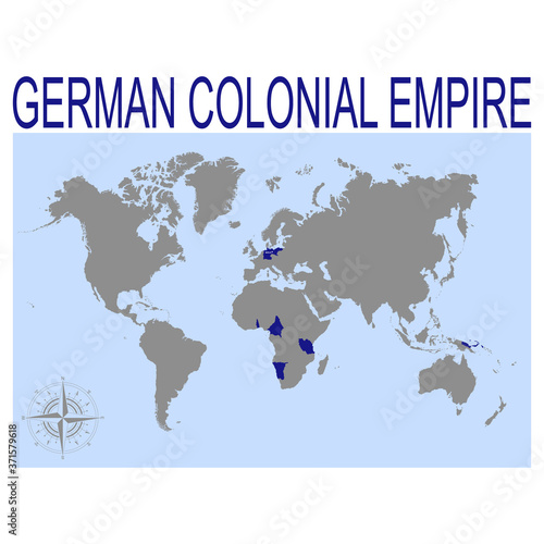 vector map of The German colonial empire for your design