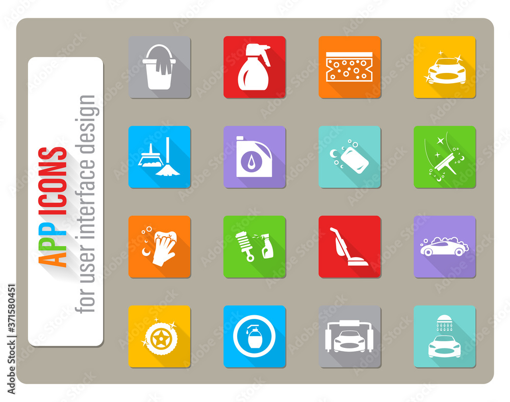 car washer icon set car washer icon set