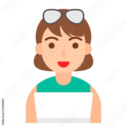 Programmer icon, profession and job vector illustration