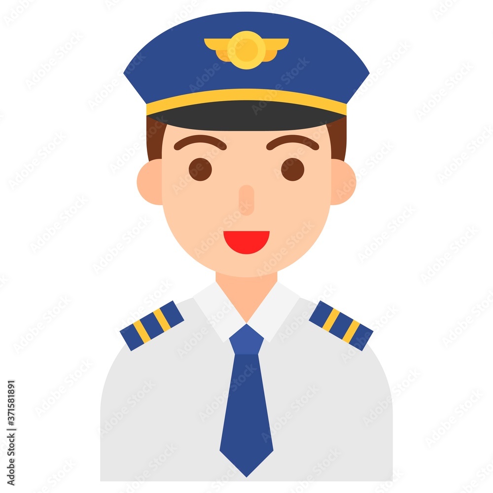 Crew icon, profession and job vector illustration Crew icon, profession and job vector illustration
