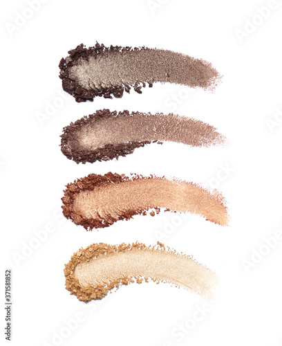 Fotografie Crushed eyeshadow isolated on white