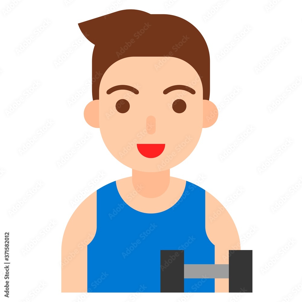 Bodybuilder icon, profession and job vector illustration Bodybuilder icon, profession and job vector illustration
