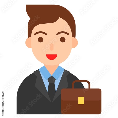 Businessman icon, profession and job vector illustration