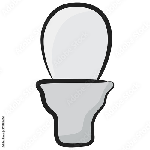 
Clean toilet seat, commode in doodle design 
