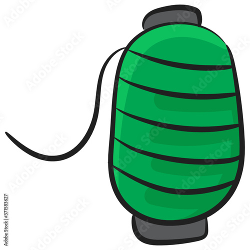 
Sewing thread spool icon in hand drawn style 
