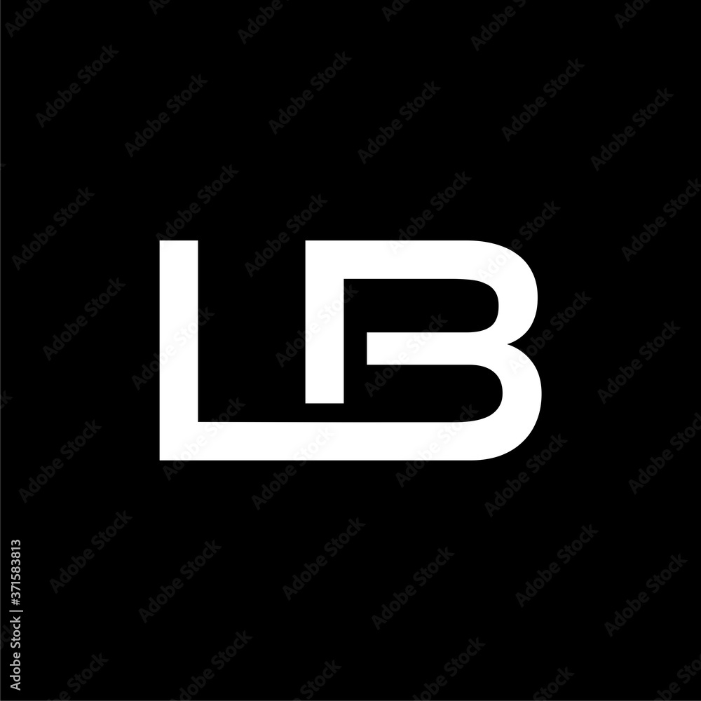 Initial LB letter Logo Design isolated on dark background Initial LB letter Logo Design isolated on dark background