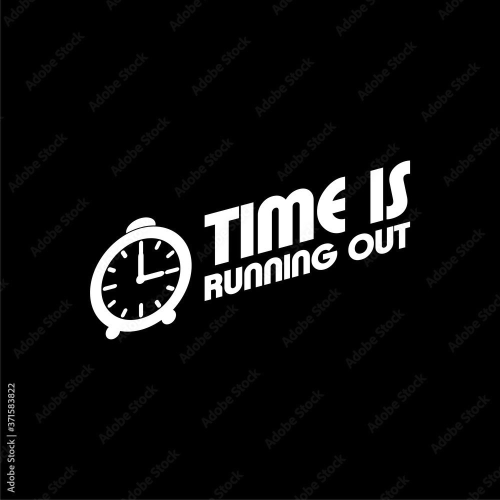 Time is running out icon isolated on dark background Time is running out icon isolated on dark background