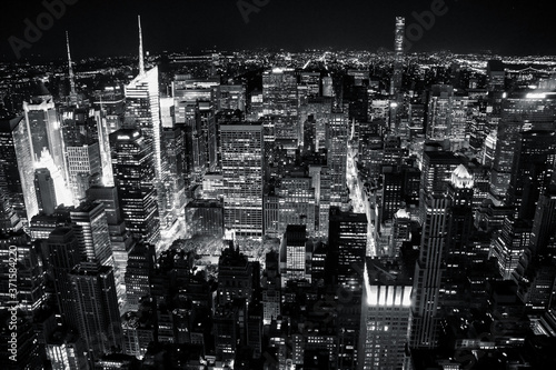 New York City skyline in Monochrome