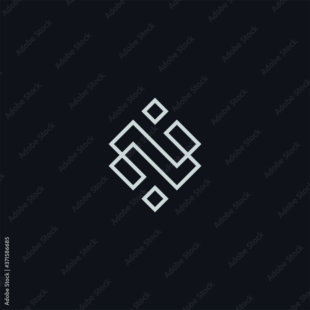 luxury letter N initials logo rectangle line design concept luxury letter N initials logo rectangle line design concept