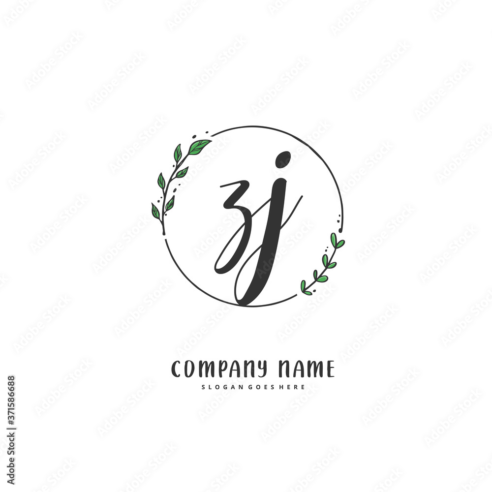Z J ZJ Initial handwriting and signature logo design with circle. Beautiful design handwritten logo for fashion, team, wedding, luxury logo. Z J ZJ Initial handwriting and signature logo design with circle. Beautiful design handwritten logo for fashion, team, wedding, luxury logo.