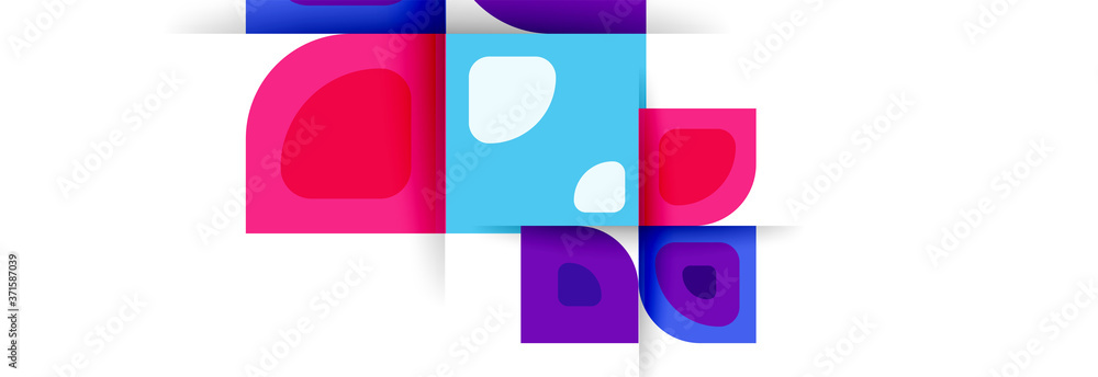 Set of vector modern geometric abstract backgrounds with repeating abstract round shapes patterns and shadow effects Set of vector modern geometric abstract backgrounds with repeating abstract round shapes patterns and shadow effects