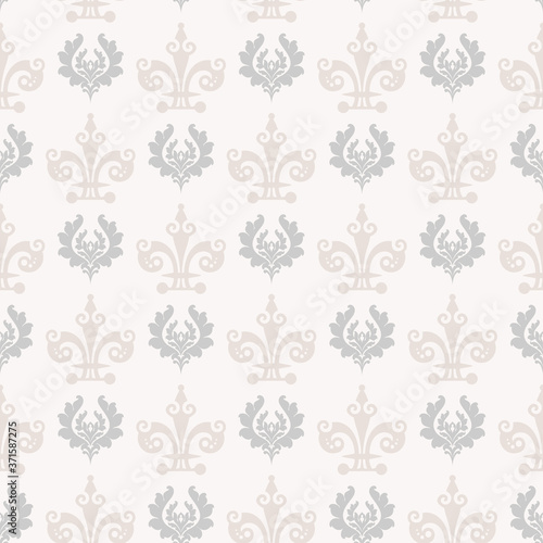 Damask Wallpaper seamless pattern. Floral. Vintage background pattern. Vector graphics.