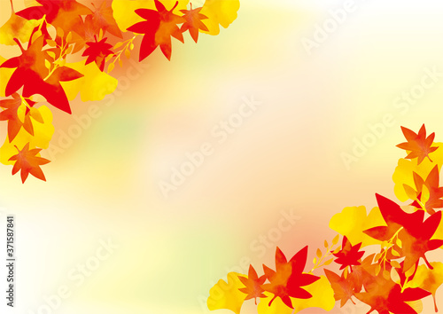 秋の紅葉の背景素材
