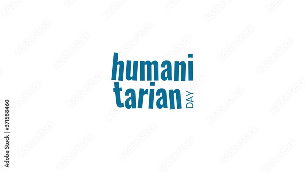 Motion graphic with theme of World Humanitarian day observed each year on August 19th worldwide. Motion graphic with theme of World Humanitarian day observed each year on August 19th worldwide.