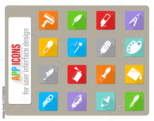 Design tools icons set