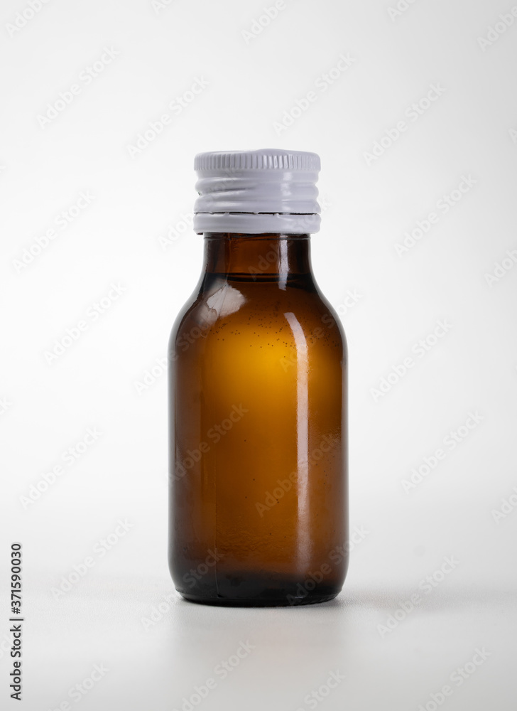 Blank Glass Medical Bottle mockup Isolated on White Background Blank Glass Medical Bottle mockup Isolated on White Background