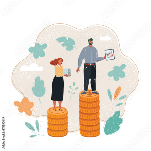 Vector illustration of hand drawn circle and copyspace place.