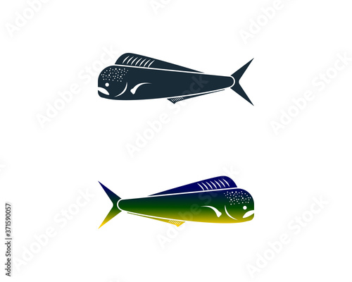 Dorado Fish Icon Vector Logo Template Illustration Design