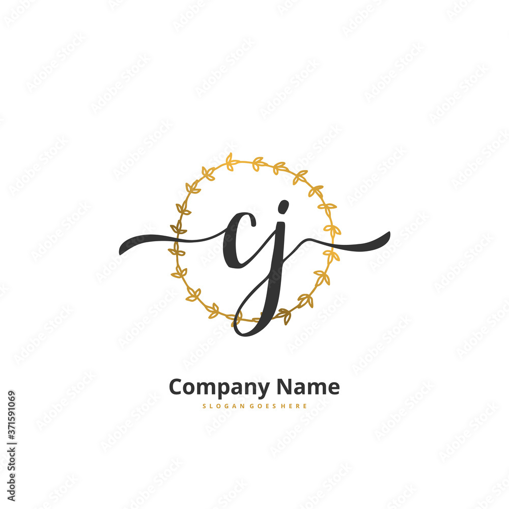 C J CJ Initial handwriting and signature logo design with circle. Beautiful design handwritten logo for fashion, team, wedding, luxury logo. C J CJ Initial handwriting and signature logo design with circle. Beautiful design handwritten logo for fashion, team, wedding, luxury logo.