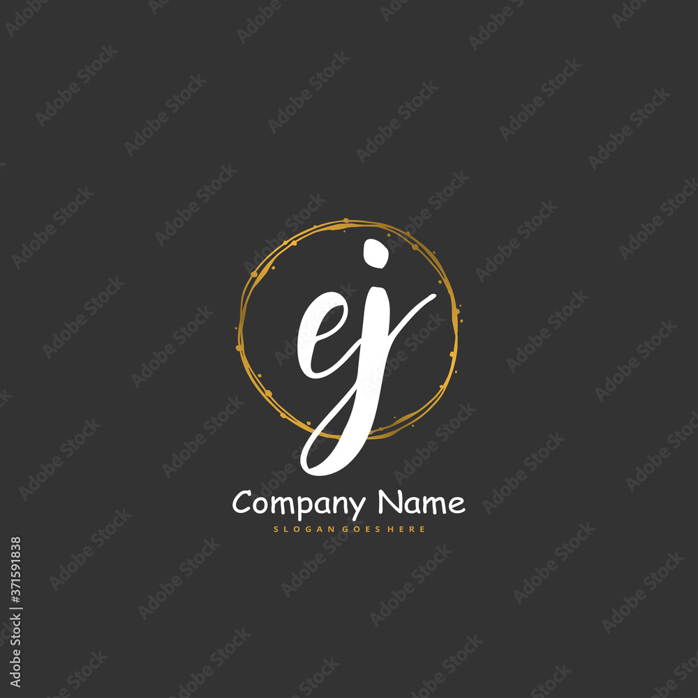 E J EJ Initial handwriting and signature logo design with circle. Beautiful design handwritten logo for fashion, team, wedding, luxury logo. E J EJ Initial handwriting and signature logo design with circle. Beautiful design handwritten logo for fashion, team, wedding, luxury logo.