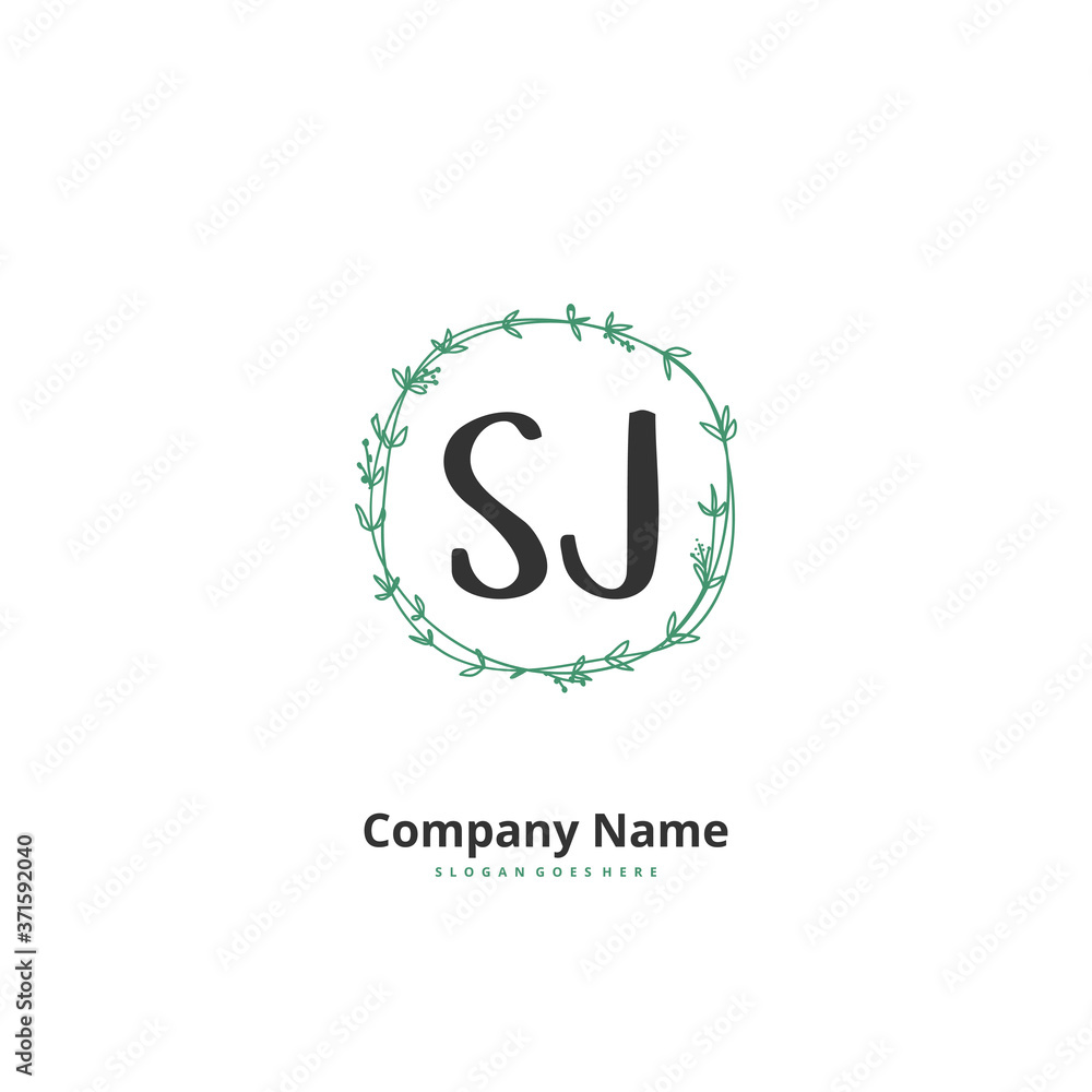 S J SJ Initial handwriting and signature logo design with circle. Beautiful design handwritten logo for fashion, team, wedding, luxury logo. S J SJ Initial handwriting and signature logo design with circle. Beautiful design handwritten logo for fashion, team, wedding, luxury logo.