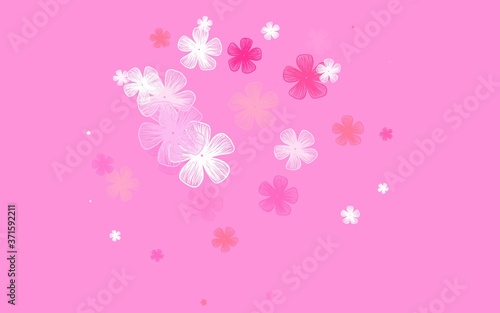 Light Red, Yellow vector elegant background with flowers.