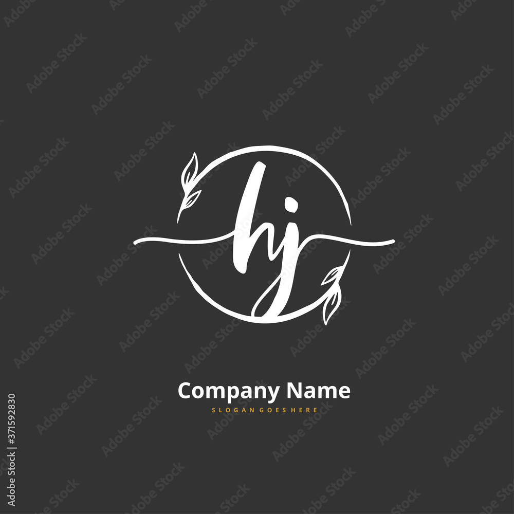 H J HJ Initial handwriting and signature logo design with circle. Beautiful design handwritten logo for fashion, team, wedding, luxury logo. H J HJ Initial handwriting and signature logo design with circle. Beautiful design handwritten logo for fashion, team, wedding, luxury logo.