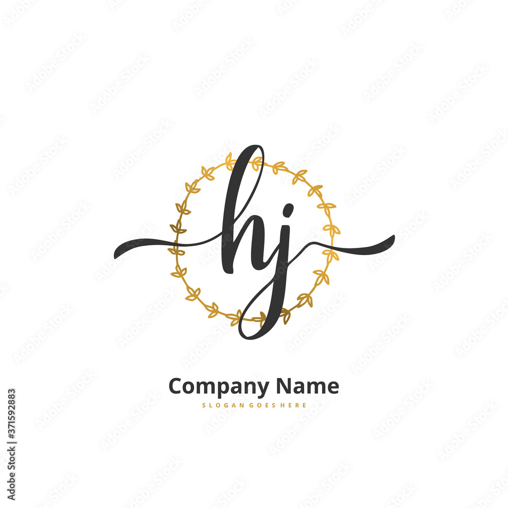 H J HJ Initial handwriting and signature logo design with circle. Beautiful design handwritten logo for fashion, team, wedding, luxury logo. H J HJ Initial handwriting and signature logo design with circle. Beautiful design handwritten logo for fashion, team, wedding, luxury logo.
