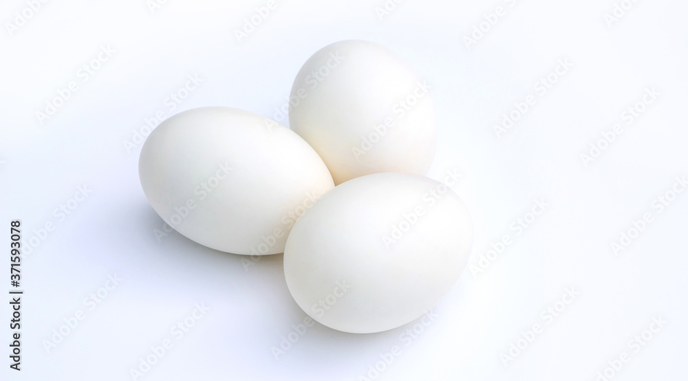 Duck eggs on a white background. Duck eggs on a white background.
