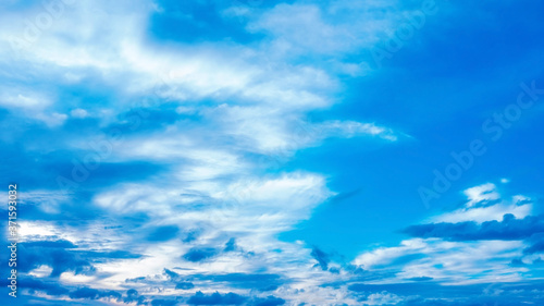 White cloud on a blue sky for a background.