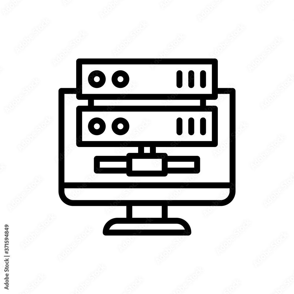 server icon in line style. vector illustration for graphic design, website, UI isolated on white background. EPS 10 server icon in line style. vector illustration for graphic design, website, UI isolated on white background. EPS 10