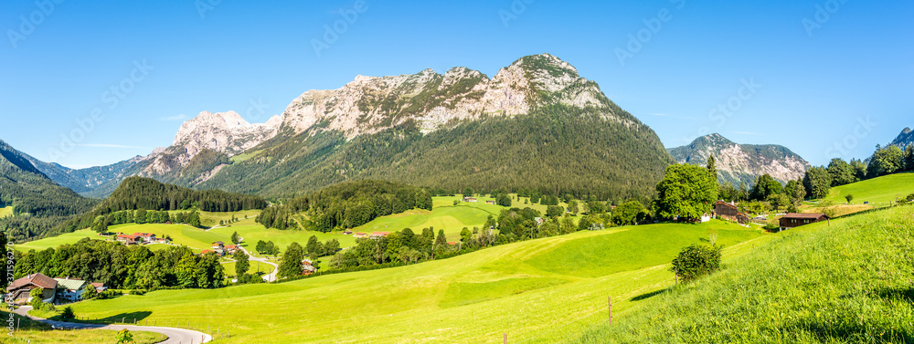 Panoramic view at the Nature near Ramsau in Bavaria - Germany