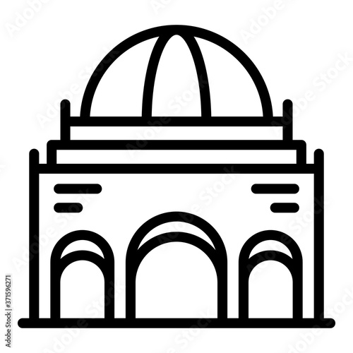 European parliament icon. Outline european parliament vector icon for web design isolated on white background