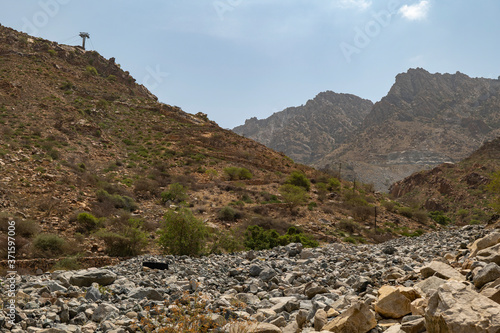 Views along the Aljammalah Hiking Trail on the Al Hada Zig Zag road, Taif region of Saudi Arabia © hyserb