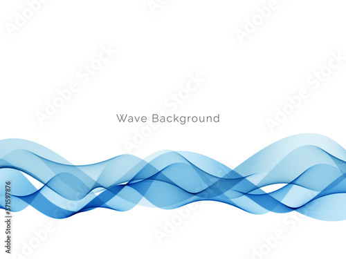 Modern stylish blue wave background
